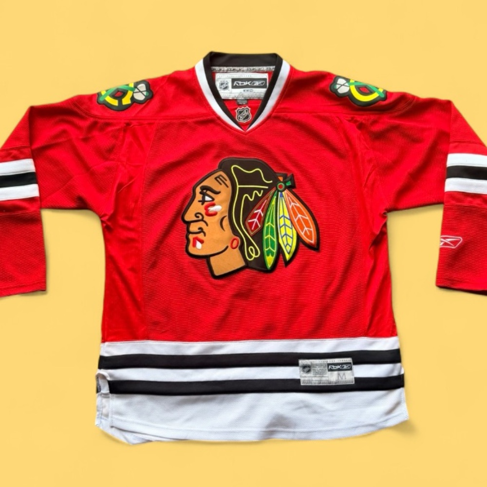 Reebok Red Black White NHL Hockey Jersey - Picture 2 of 8